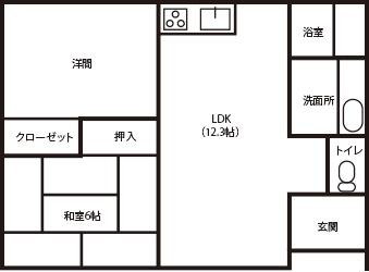 山口貸家間取り